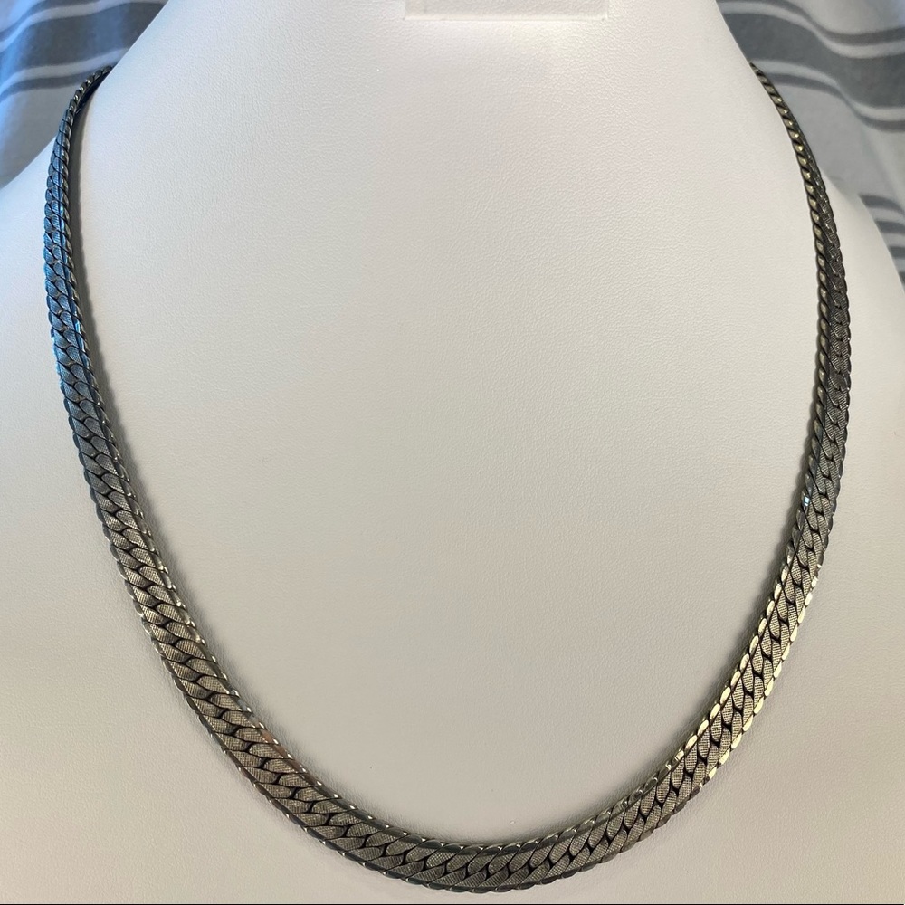 Sterling Silver 925 Stamped Chain Necklace for Men (HEAVY)